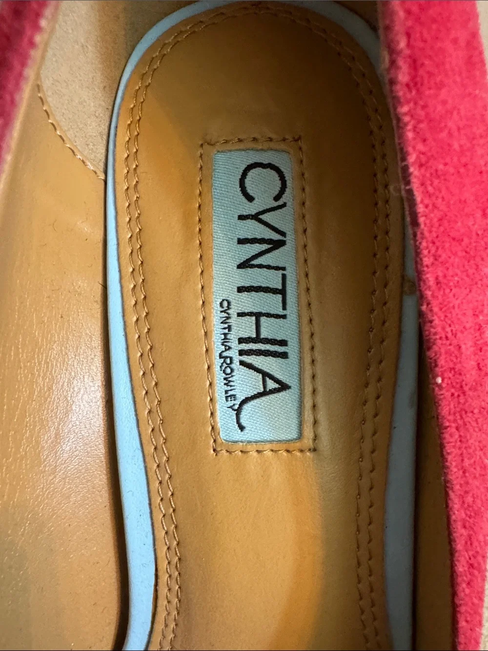 Cynthia Rowley Red Suede Studded Pumps